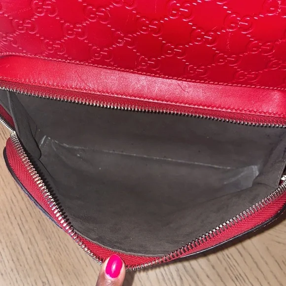 ❤️ Authentic Red Guccissima Leather Backpack - Picture 13 of 17